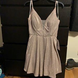 NWT champagne/pinkish glitter dress.